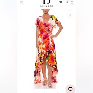 Lola Dre - “Pretty as a Poppy Frill Sleeve” Maxi Dress  Size 6